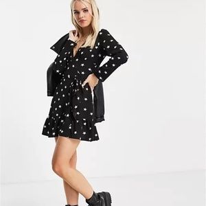 ASOS petite nwt star print wrap mini dress
